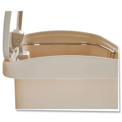 Rubbermaid Commercial Streamline 8-Gallon Resin Front Step Style Step-On Container - Beige