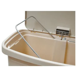 Rubbermaid Commercial Streamline 8-Gallon Resin Front Step Style Step-On Container - Beige