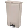 Rubbermaid Commercial Streamline 18-Gallon Resin Front Step Style Step-On Container - Beige