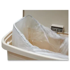 Rubbermaid Commercial Streamline 13-Gallon Resin Front Step Style Step-On Container - Beige