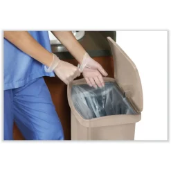 Rubbermaid Commercial Streamline 13-Gallon Resin Front Step Style Step-On Container - Beige