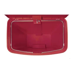 Rubbermaid Commercial Streamline 8-Gallon Front Step Style Resin Step-On Container - Red