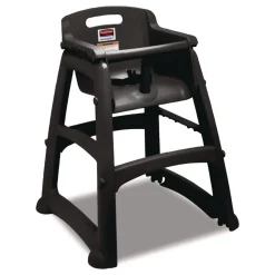 Rubbermaid Commercial Sturdy Chair Youth Seat with Casters Black