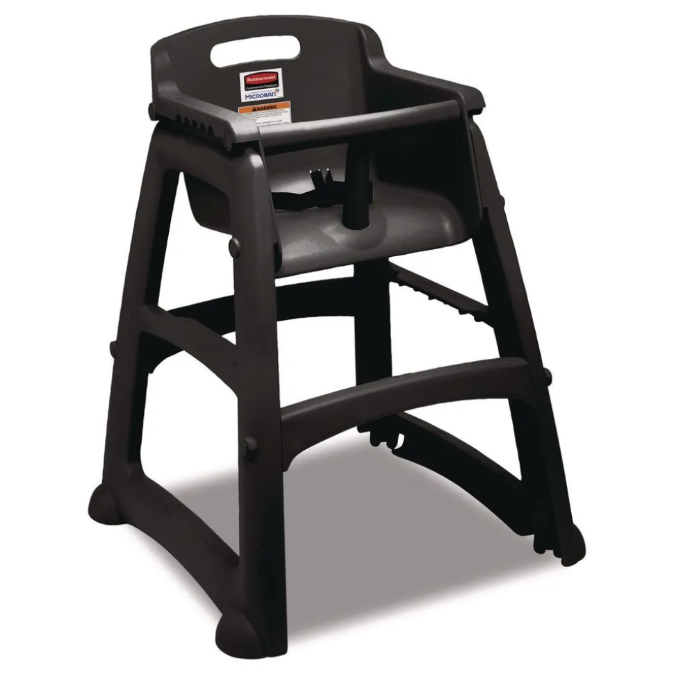 Rubbermaid Commercial Sturdy Chair Youth Seat with Casters Black