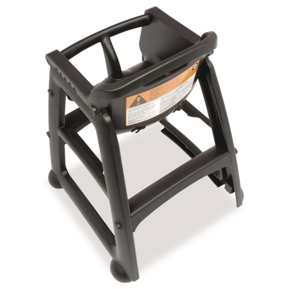 Rubbermaid Commercial Sturdy Chair Youth Seat with Casters Black