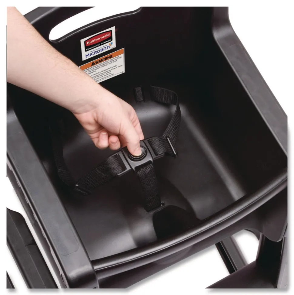 Rubbermaid Commercial Sturdy Chair Youth Seat with Casters Black