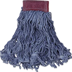 Rubbermaid Commercial Super Stitch Cotton/Synthetic Blend Mop Head - Large, Blue (6/Carton)