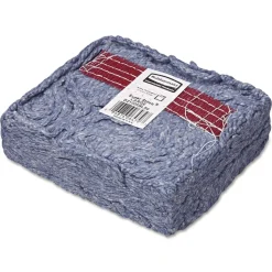 Rubbermaid Commercial Super Stitch Blend Cotton/Synthetic Mop Head - Large, Blue (6/Carton)