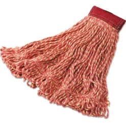 Rubbermaid Commercial Super Stitch Large Cotton/Synthetic Blend Mop Heads - Red (6/Carton)