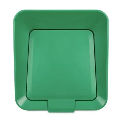 Rubbermaid Commercial Sustain 23 gal Metal/Plastic Decorative Refuse with Recycling Lid - Black/Green