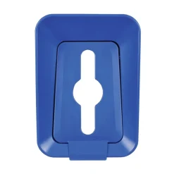 Rubbermaid Commercial Sustain 15 gal Metal/Plastic Decorative Refuse with Recycling Lid - Black/Blue