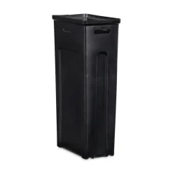 Rubbermaid Commercial Sustain 15 gal Metal/Plastic Decorative Refuse with Recycling Lid - Black/Green