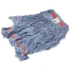 Rubbermaid Commercial Swinger Loop 24 oz. Cotton/Synthetic Wet Mop Heads - Large, Blue (6/Carton)