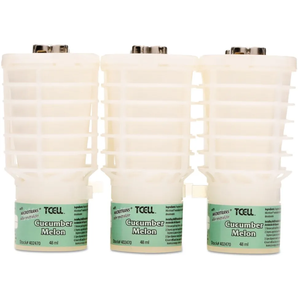 Rubbermaid Commercial TCell Microtrans Odor Neutralizer Refill - Cucumber Melon (6/Carton)