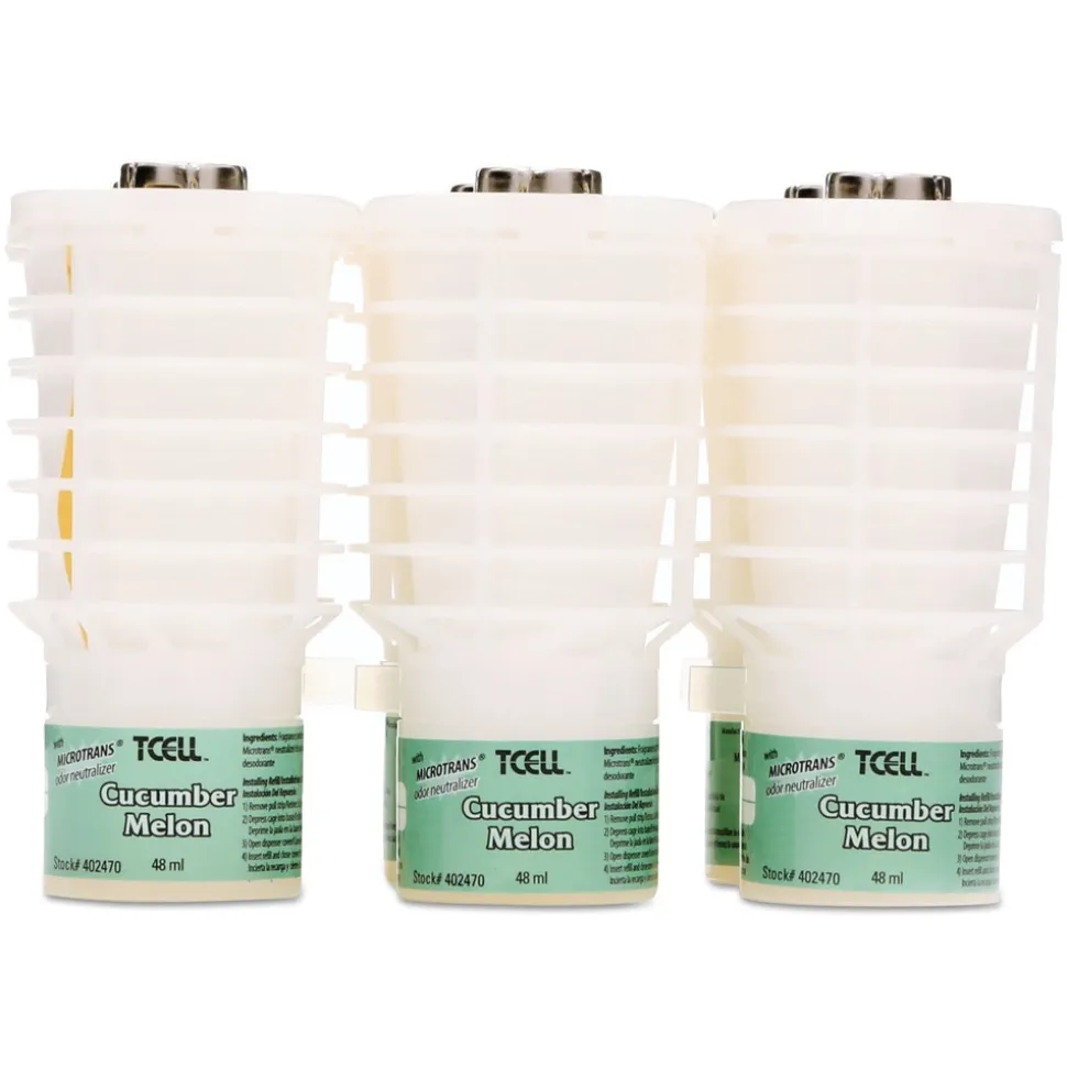 Rubbermaid Commercial TCell Microtrans Odor Neutralizer Refill - Cucumber Melon (6/Carton)