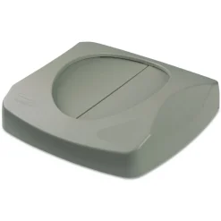 Rubbermaid Commercial Untouchable 16 in. Square Swing Top Lid - Gray