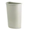 Rubbermaid Commercial Untouchable 21 gal Plastic Receptacle - Half-Round Beige