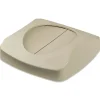 Rubbermaid Commercial Untouchable 16 in. Square Swing Top Lid - Beige