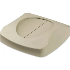 Rubbermaid Commercial Untouchable 16 in. Square Swing Top Lid - Beige