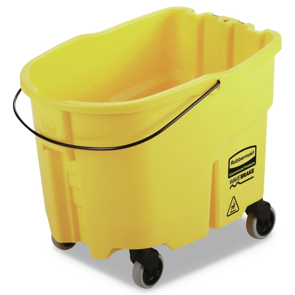 Rubbermaid Commercial WaveBrake 2.0 8.75 gal Plastic Bucket - Yellow