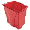 Rubbermaid Commercial WaveBrake 2.0 18 Quart Plastic Dirty Water Bucket - Red