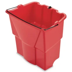 Rubbermaid Commercial WaveBrake 2.0 18 Quart Plastic Dirty Water Bucket - Red