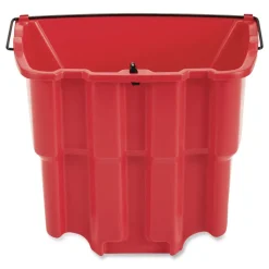 Rubbermaid Commercial WaveBrake 2.0 18 Quart Plastic Dirty Water Bucket - Red