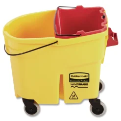 Rubbermaid Commercial WaveBrake 2.0 18 Quart Plastic Dirty Water Bucket - Red