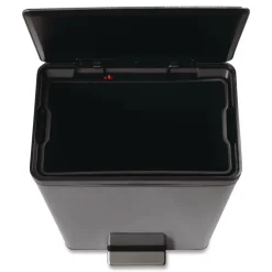 Rubbermaid Elite Step-On Trash Can 12 gal Metal Charcoal Stainless Steel/Black