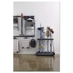Rubbermaid FastTrack Garage Tool Tower Rack Plastic Holds Up to 40 Tools 38-in x 20.5-in x 34.4-in Black