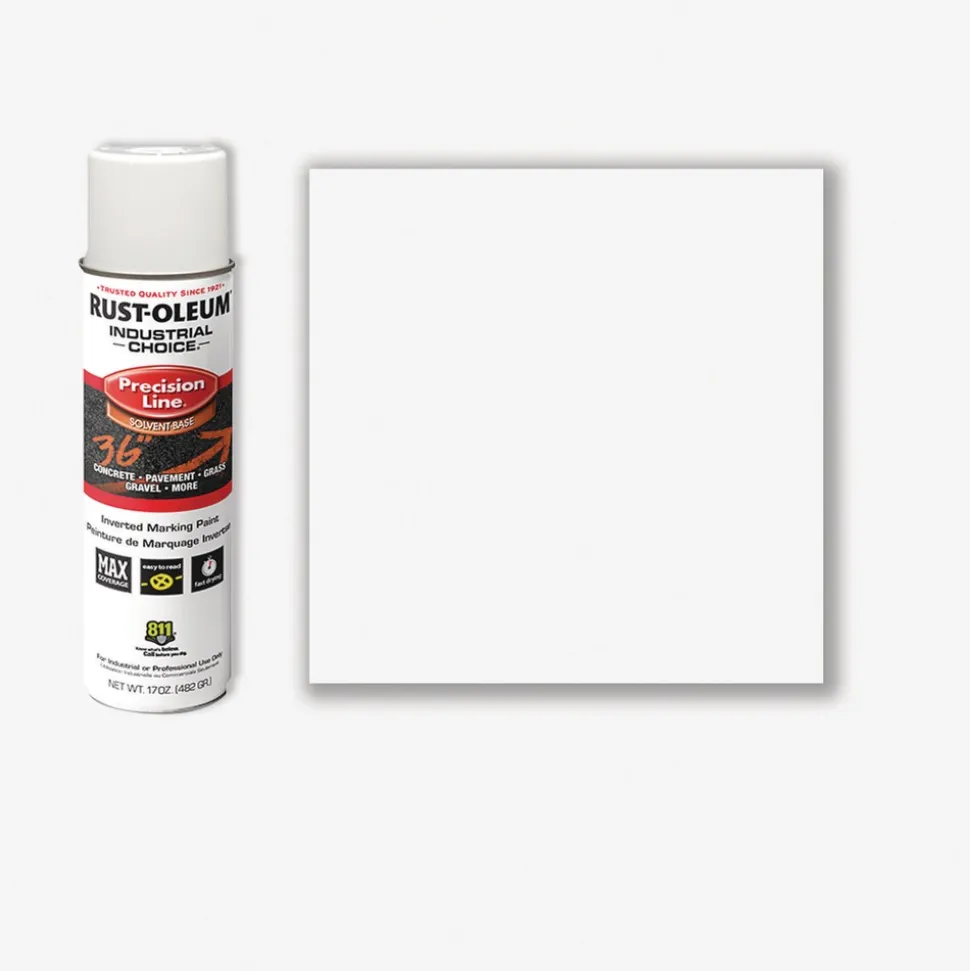 Rust-Oleum 17 oz. Aerosol Can Industrial Choice M1600 System Solvent-Based Precision Line Marking Paint - Flat White (12/Carton)