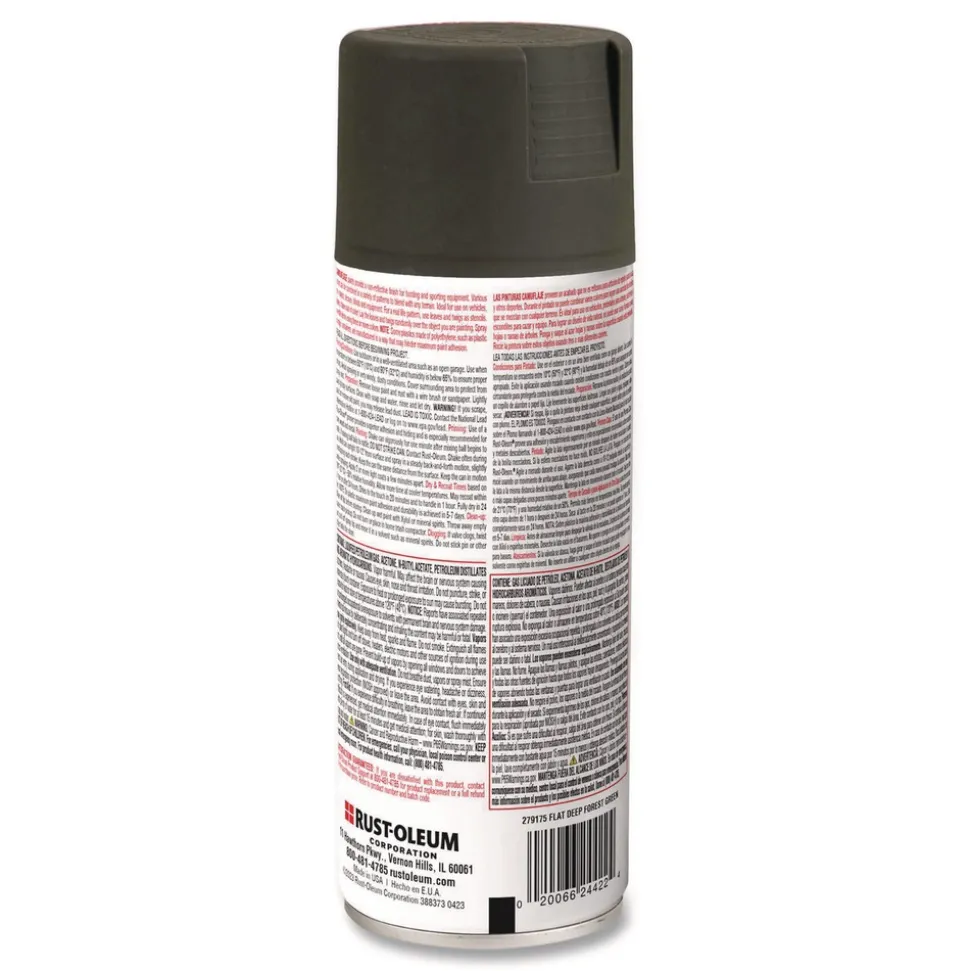 Rust-Oleum 12 oz. Aerosol Can Camouflage Spray Paint - Flat Deep Forest Green (6/Carton)