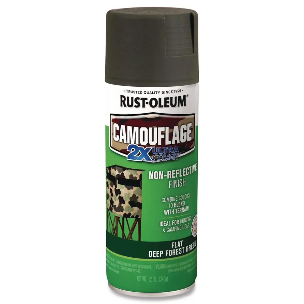 Rust-Oleum 12 oz. Aerosol Can Camouflage Spray Paint - Flat Deep Forest Green (6/Carton)