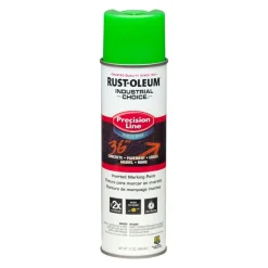 Rust-Oleum 17 oz. Aerosol Can Industrial Choice Precision Line Marking Paint - Fluorescent Green (12/Carton)