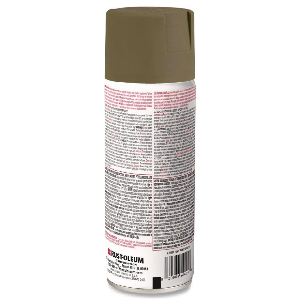 Rust-Oleum 12 oz. Aerosol Can Camouflage Spray Paint - Flat Army Green