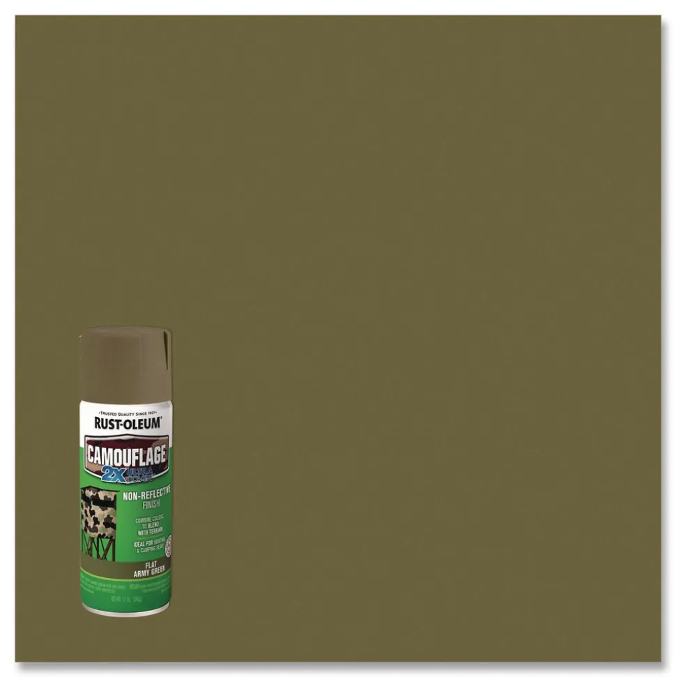 Rust-Oleum 12 oz. Aerosol Can Camouflage Spray Paint - Flat Army Green