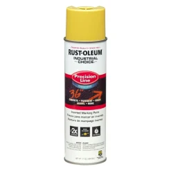 Rust-Oleum 17 oz. Aerosol Can Industrial Choice Precision Line Marking Paint - Flat High-Visibility Yellow (12/Carton)