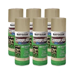 Rust-Oleum 12 oz. Aerosol Can Camouflage Spray Paint - Flat Sand (6/Carton)