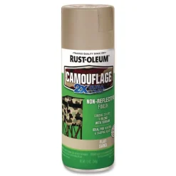 Rust-Oleum 12 oz. Aerosol Can Camouflage Spray Paint - Flat Sand (6/Carton)