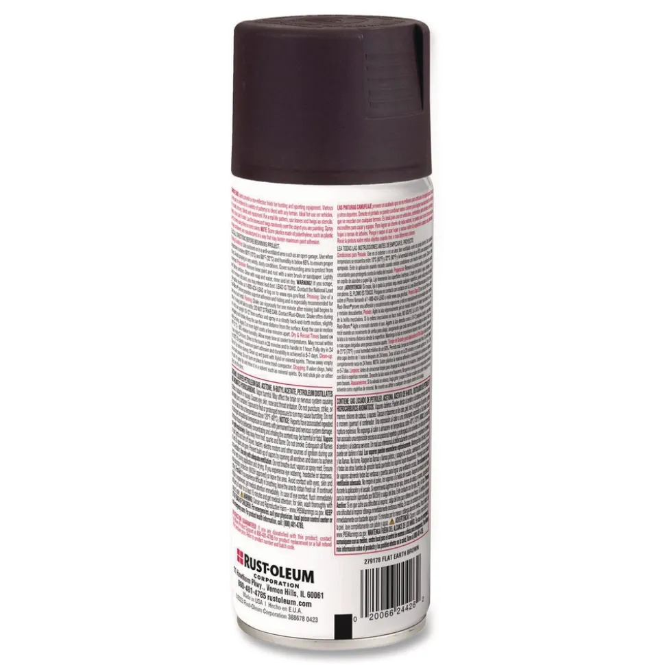Rust-Oleum 12 oz. Aerosol Can Camouflage Spray Paint - Flat Earth Brown (6/Carton)