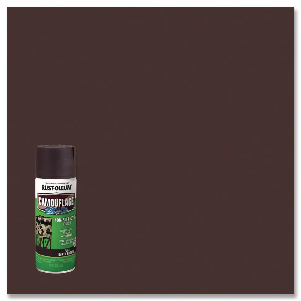 Rust-Oleum 12 oz. Aerosol Can Camouflage Spray Paint - Flat Earth Brown (6/Carton)