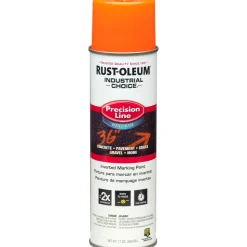 Rust-Oleum 17 oz. Aerosol Can Industrial Choice Precision Line Marking Paint - Flat Fluorescent Orange (12/Carton)