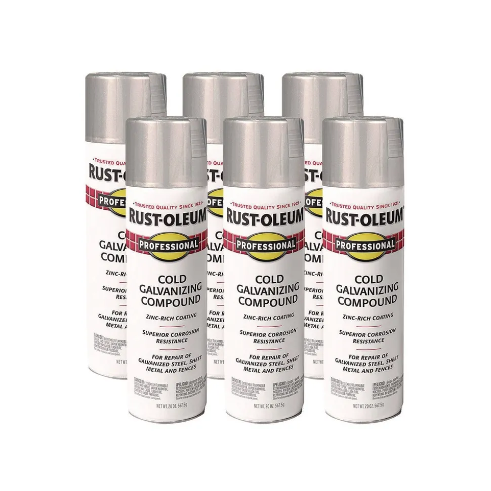 Rust-Oleum 7585838 Professional 20 oz Galvanizing Compound - Flat Cold Gray (6/Carton)