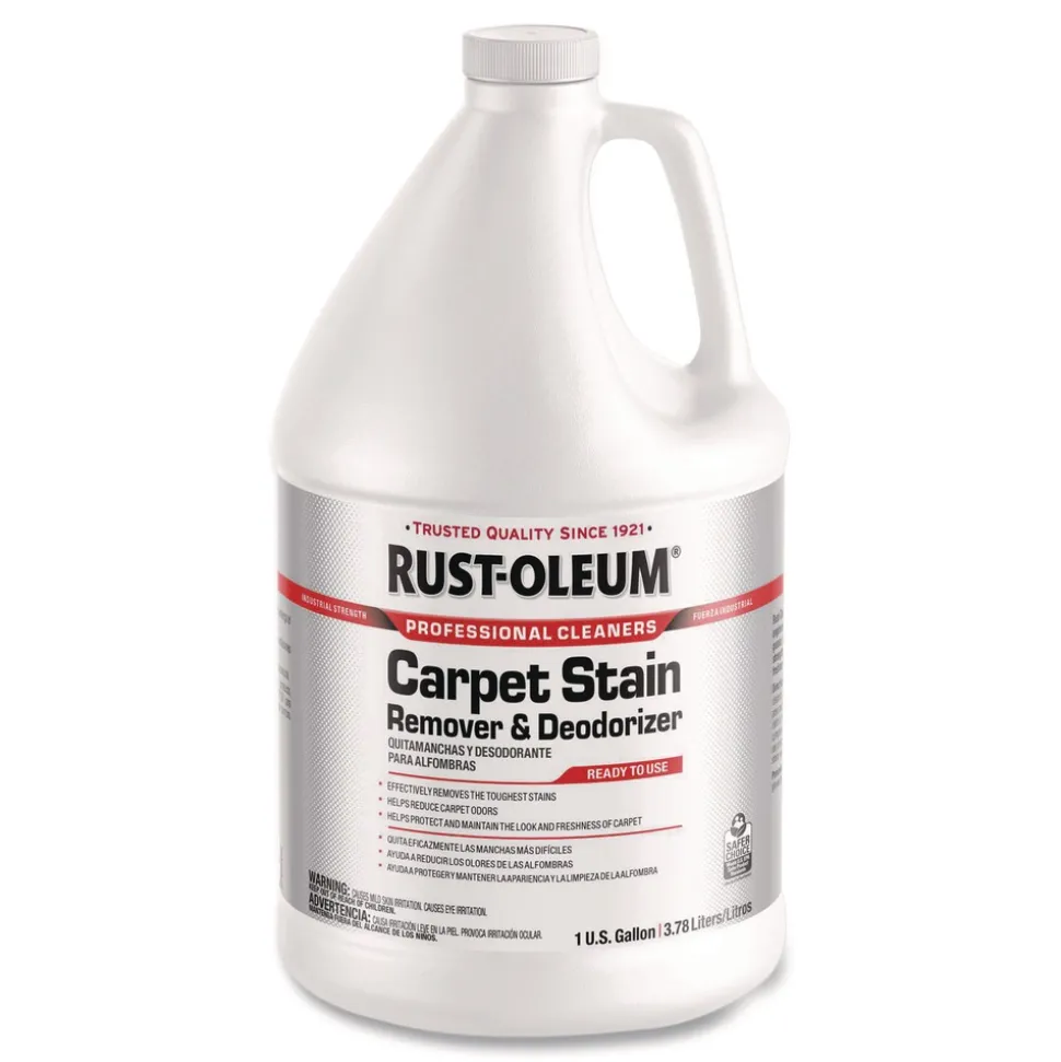 Rust-Oleum Carpet Stain Remover Plus Deodorizer Lemon Scent 1 gal Jug (4/Carton)