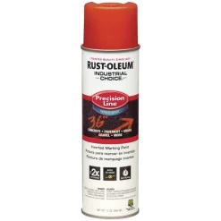 Rust-Oleum Industrial Choice 20 oz. Aerosol Can Precision Line Marking Paint - Flat/Matte Orange (12/Carton)