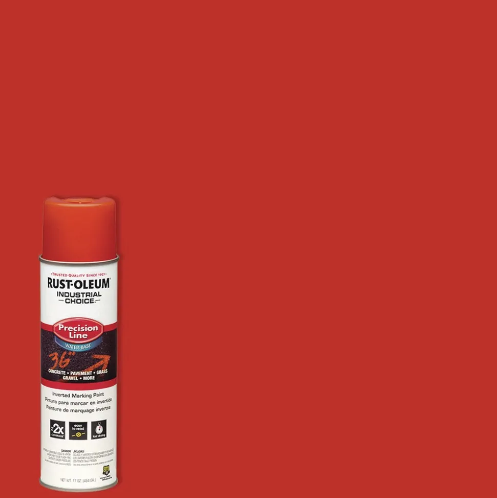 Rust-Oleum Industrial Choice 20 oz. Aerosol Can Precision Line Marking Paint - Flat/Matte Orange (12/Carton)