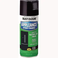 Rust-Oleum Specialty Appliance Epoxy Spray Paint, Gloss Black, 12 oz Aerosol Can, 6/Carton