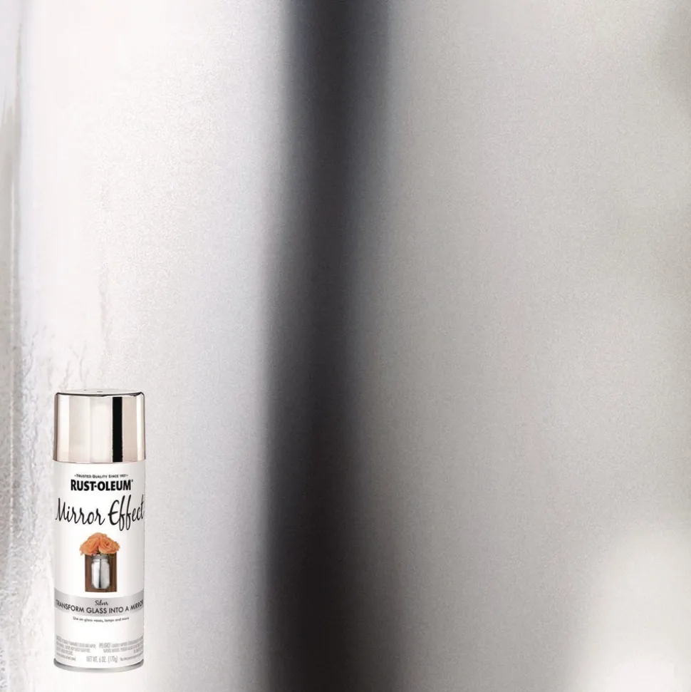 Rust-Oleum Specialty Mirror Effect Spray Paint, High Gloss Mirror, 6 oz Aerosol Can, 6/Carton