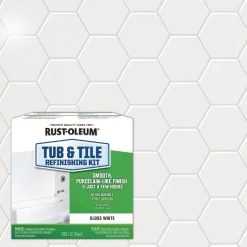 Rust-Oleum Specialty Tub and Tile Refinishing Kit, Gloss White, Quart, 4 Kits/Carton