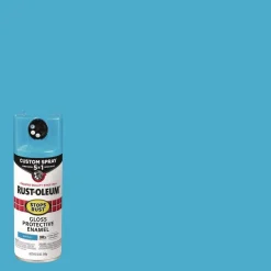 Rust-Oleum Stops Rust 5-in-1 Spray Paint, Gloss Maui Blue, 12 oz Aerosol Can, 6/Carton